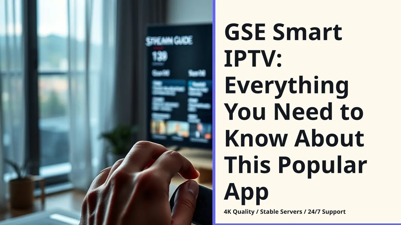 GSE Smart IPTV: Everything You Need to Know About This Popular App