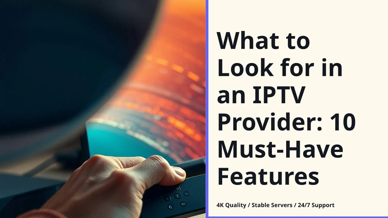 What to Look for in an IPTV Provider: 10 Must-Have Features